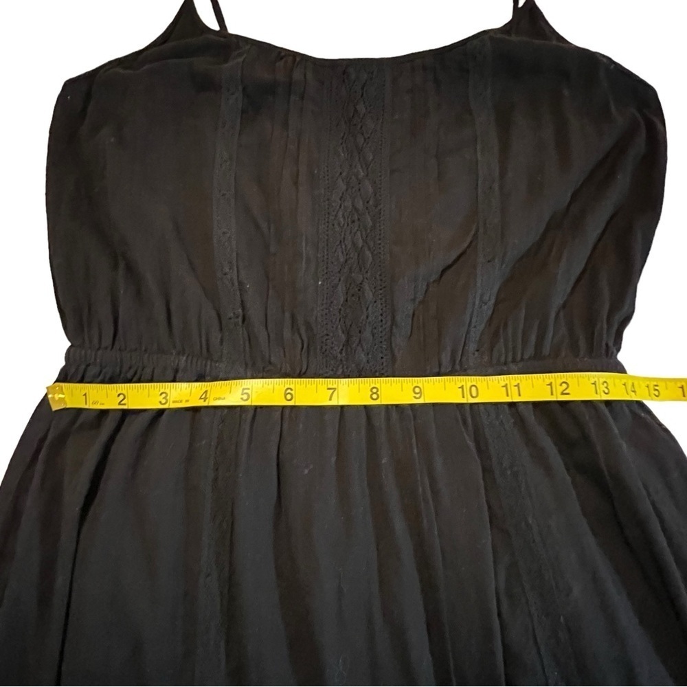 NEW Revolve Ella Moss  ‘Blanca’ Midi Dress in BLACK Large Ruffled Lace - Picture 9 of 16